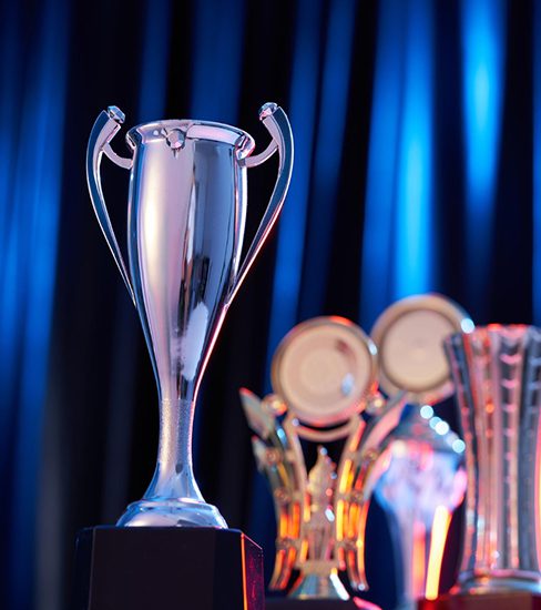 photo of awards and trophies