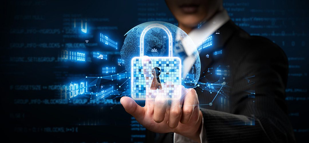 website care plan security image featuring digital padlock